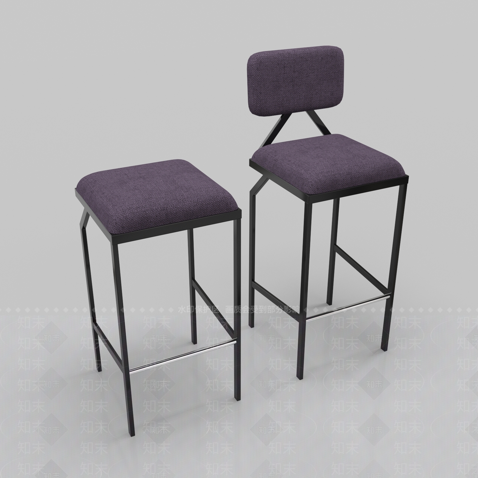 现代吧台椅模型3D模型下载【ID:340828146】