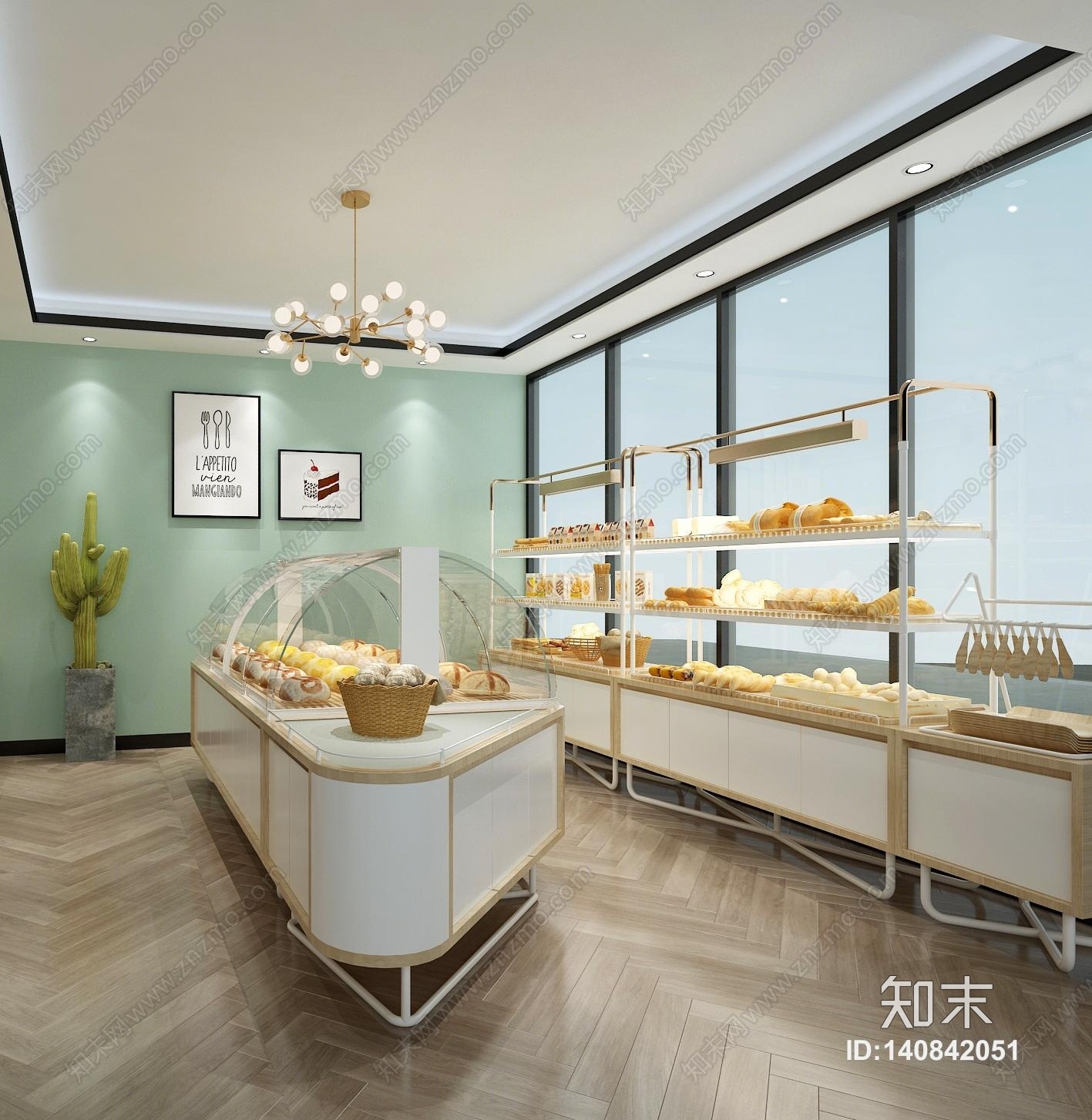 现代面包店3D模型下载【ID:140842051】