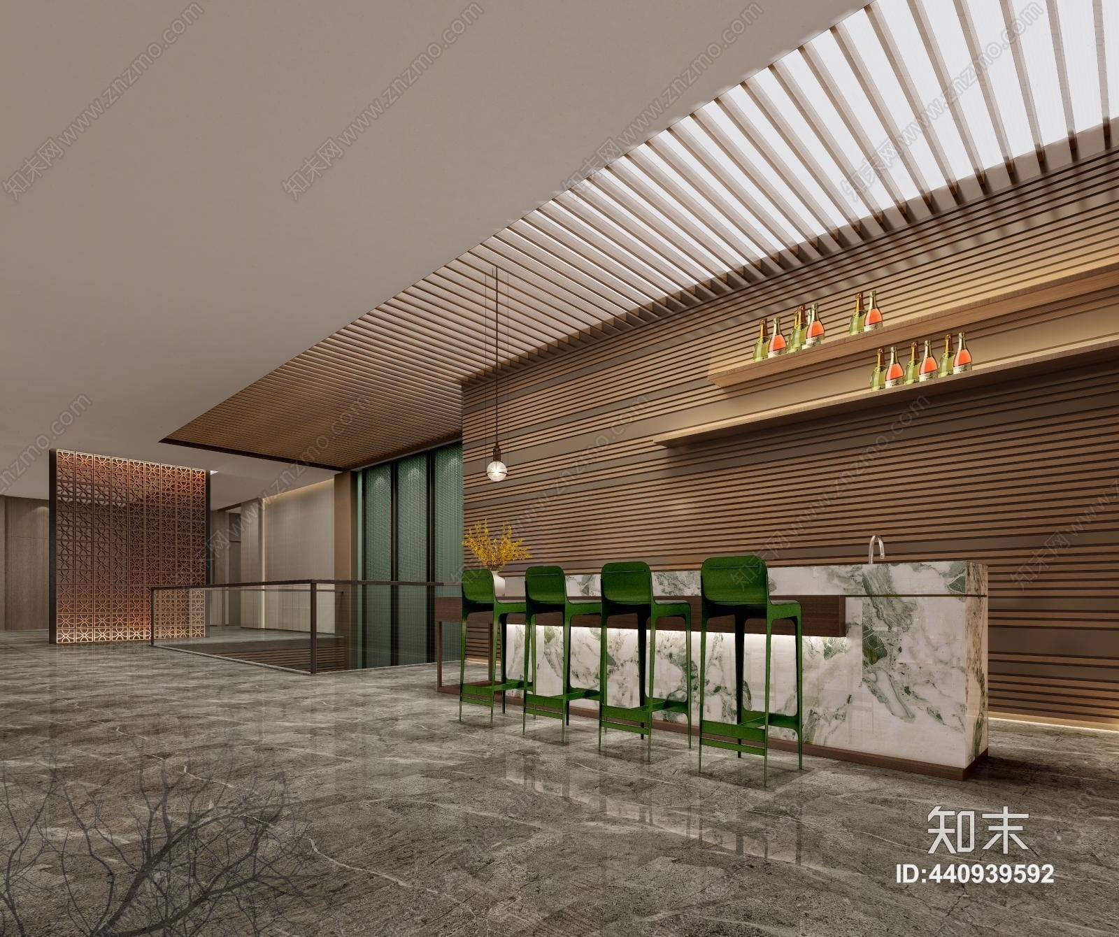 现代酒店大堂3D模型下载【ID:440939592】