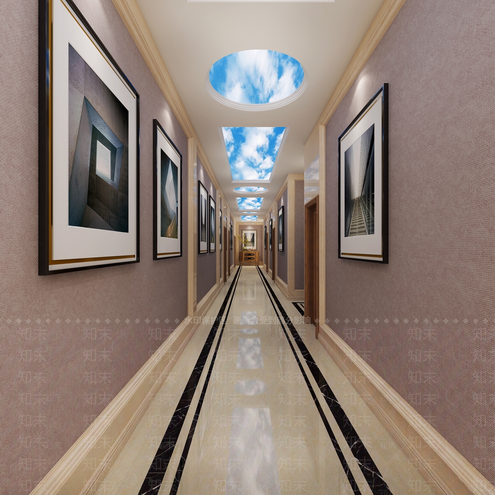 简欧现代挂画3D模型下载【ID:540978024】