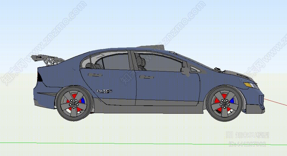 本田思域轿车SU模型下载【ID:441207902】
