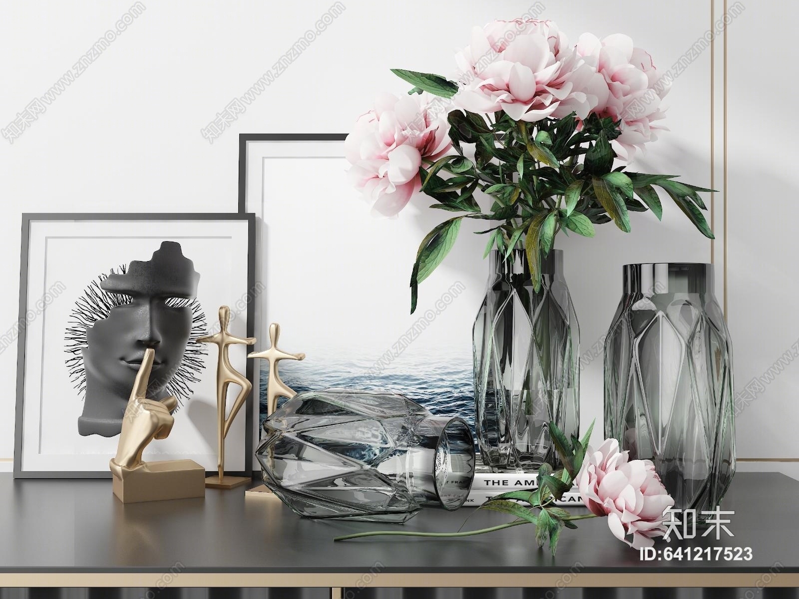 现代透明花瓶玻璃摆件3d模型 Id 知末3d模型网 现代透明花瓶玻璃摆件3d模型 Id 知末3d模型网