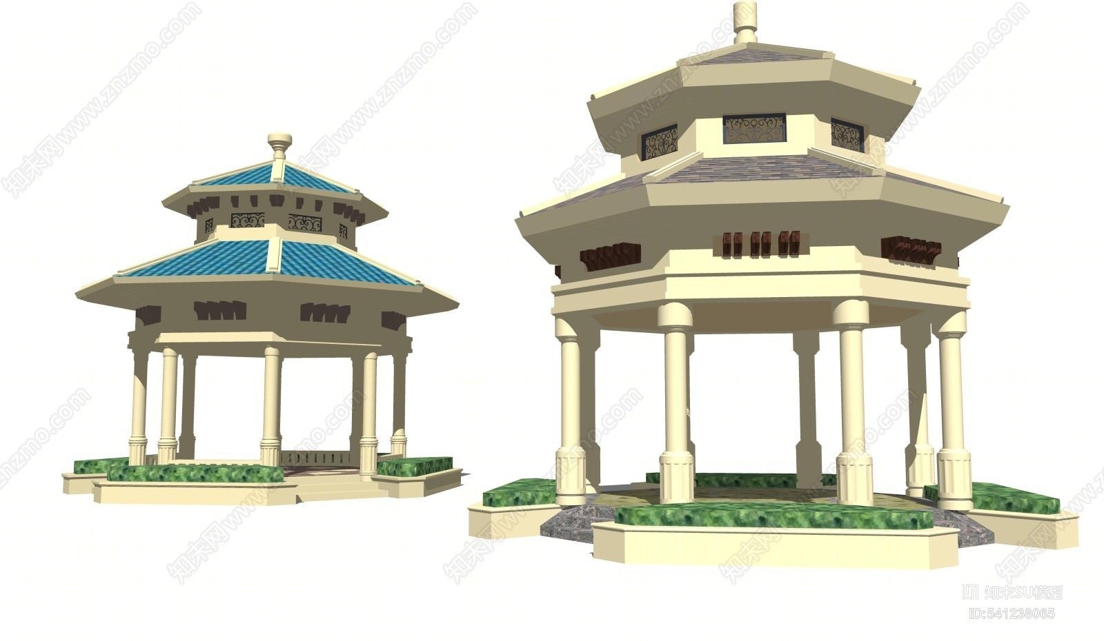 户外建筑SU模型下载【ID:541238065】