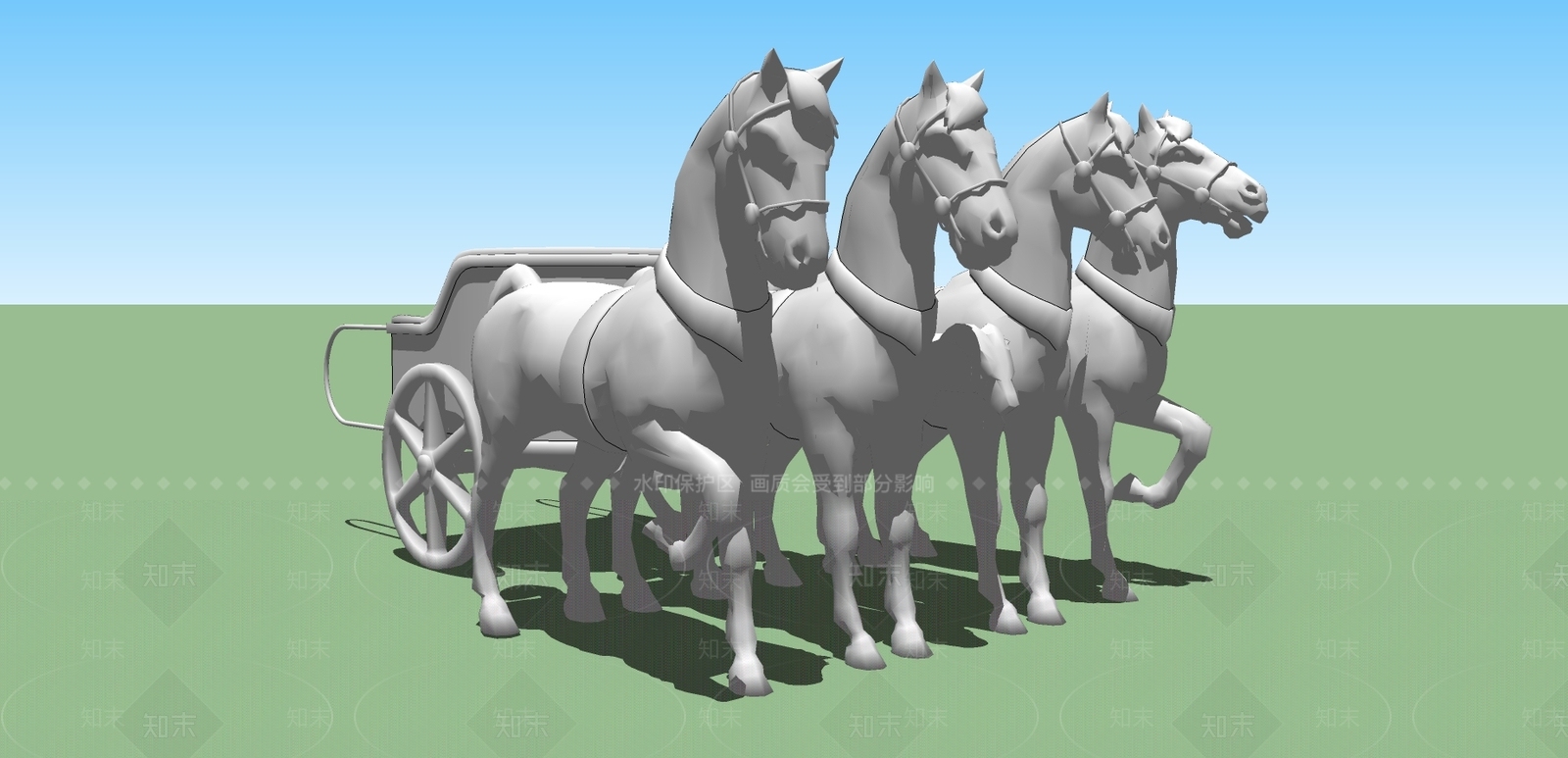 马车雕塑SU模型下载【ID:341285889】