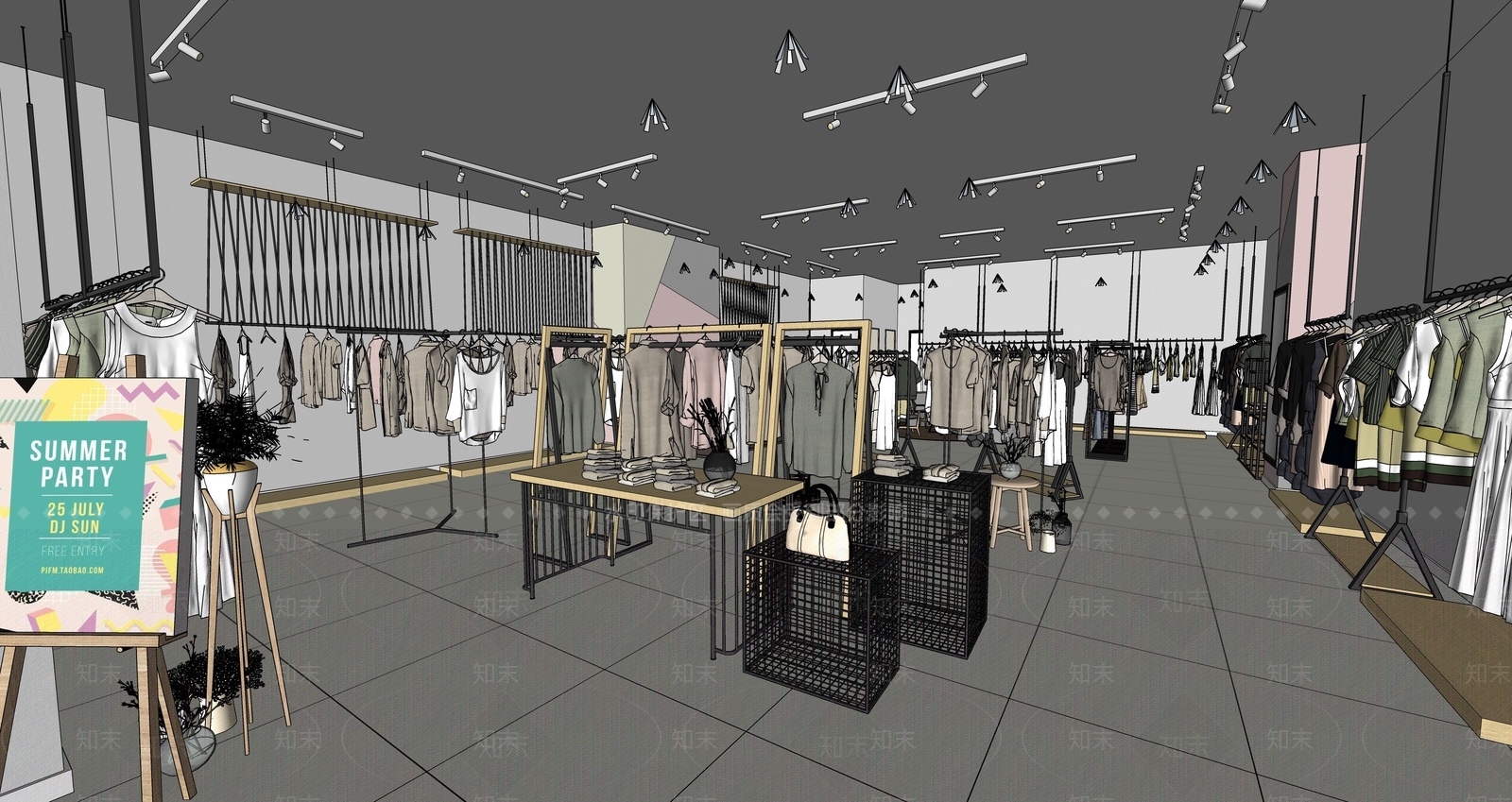 服装店SU模型精品下载_SketchUp模型_知末网