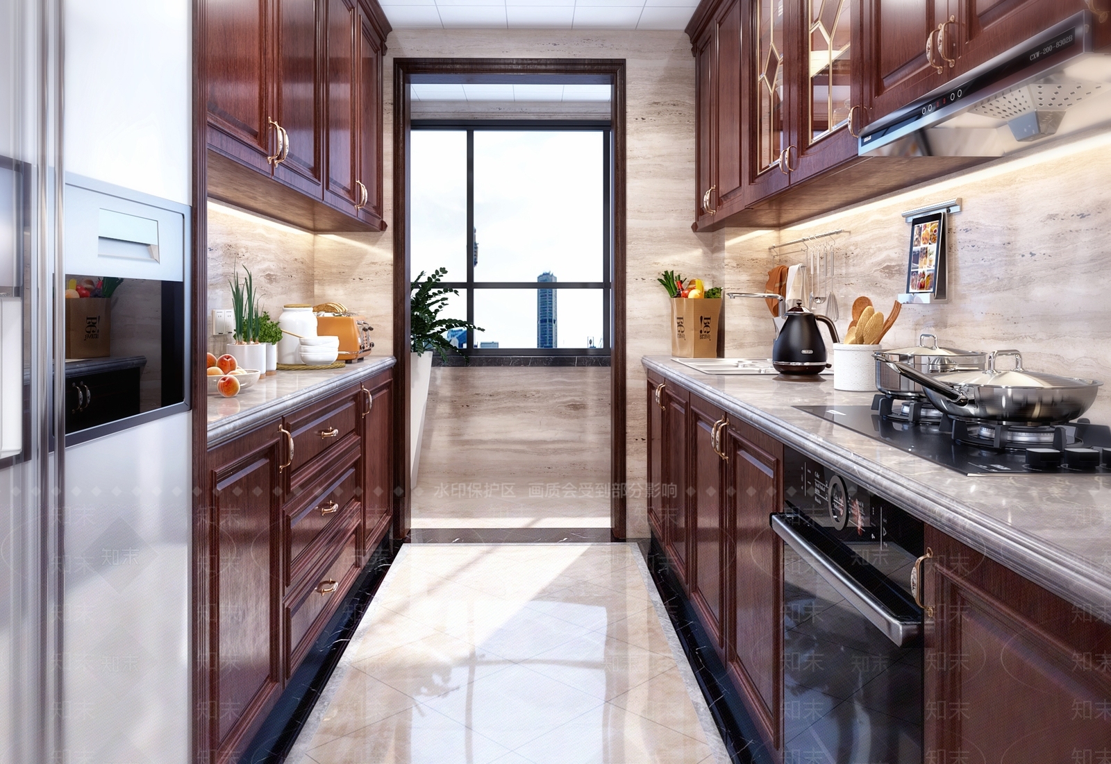 新中式厨房阳台3D模型下载【ID:441289999】