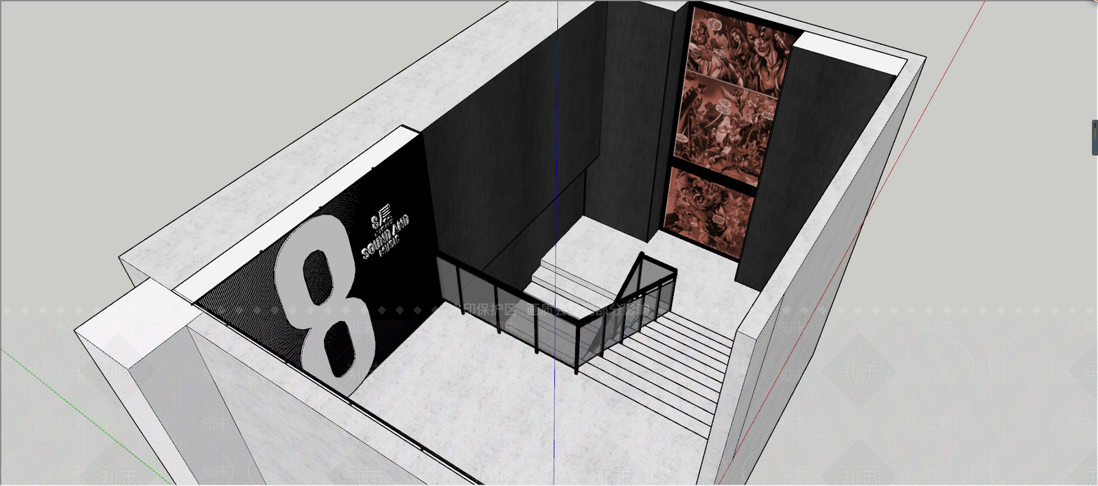 楼梯SU模型下载【ID:341291792】