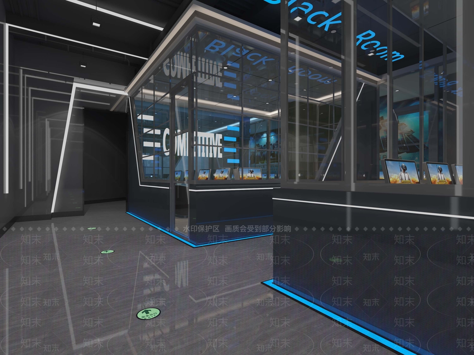 现代电竞网咖3D模型下载【ID:941301230】