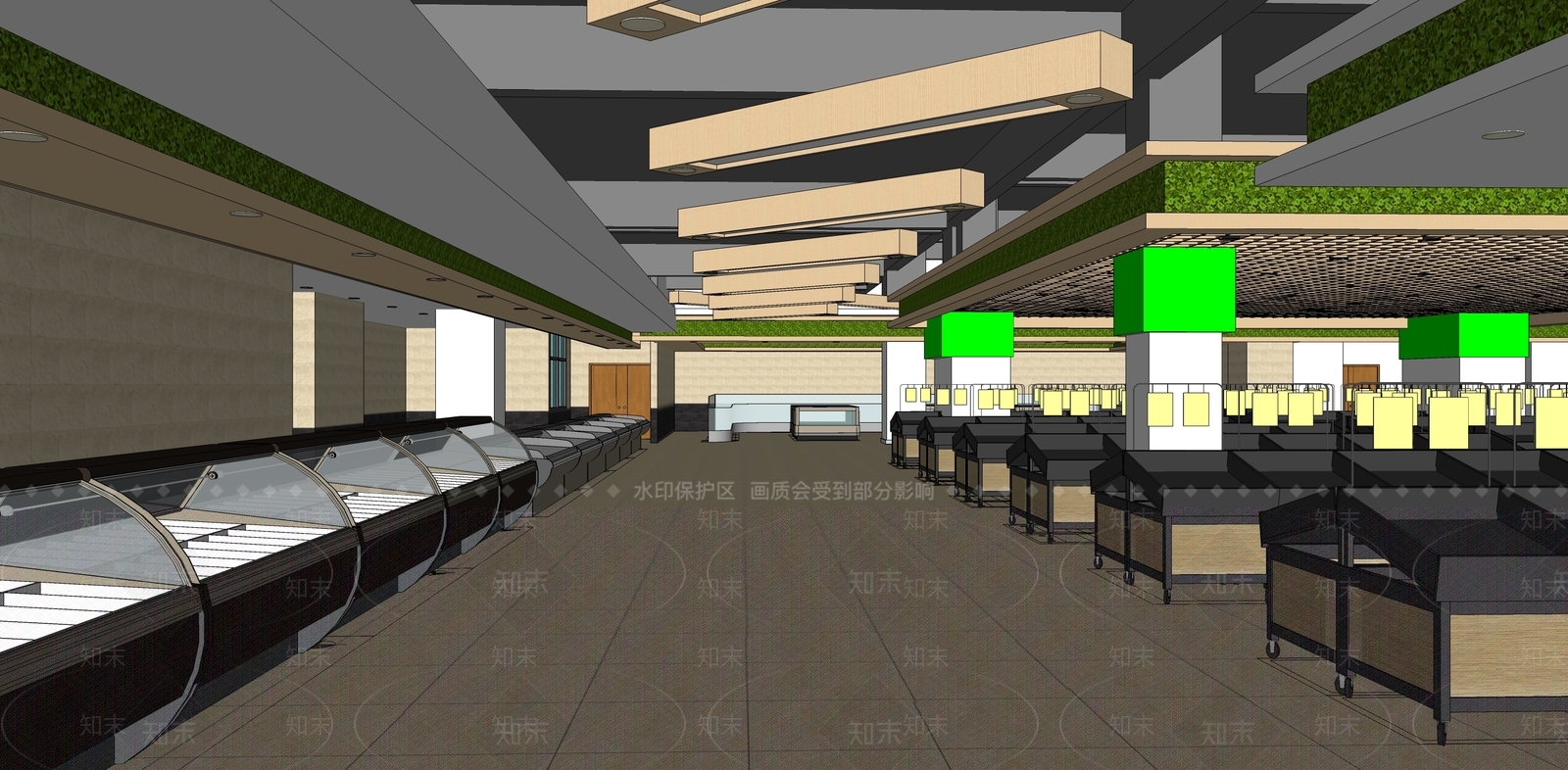 大型超市SU模型下载【ID:841303327】
