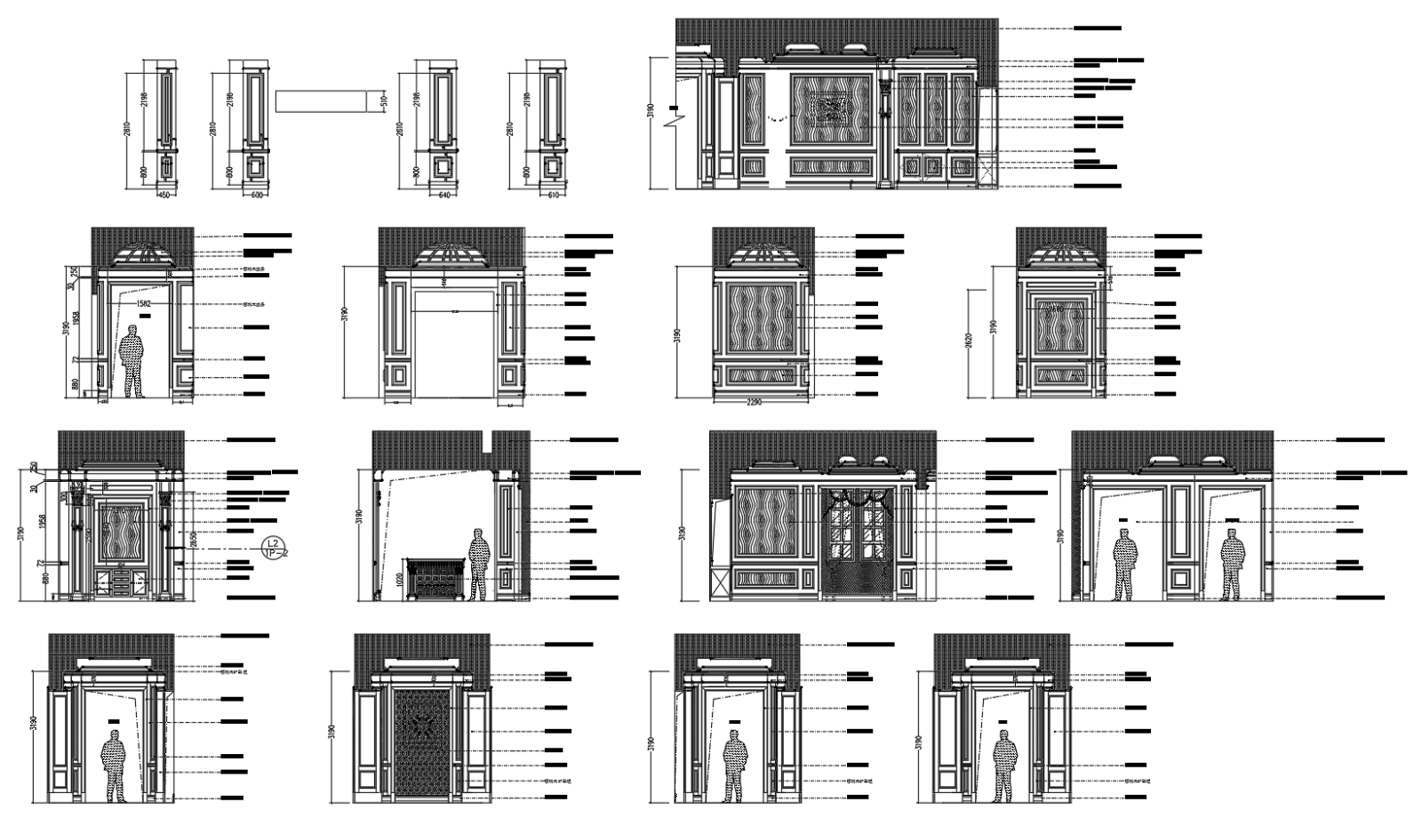 CAD墙板图cad施工图下载【ID:141303315】