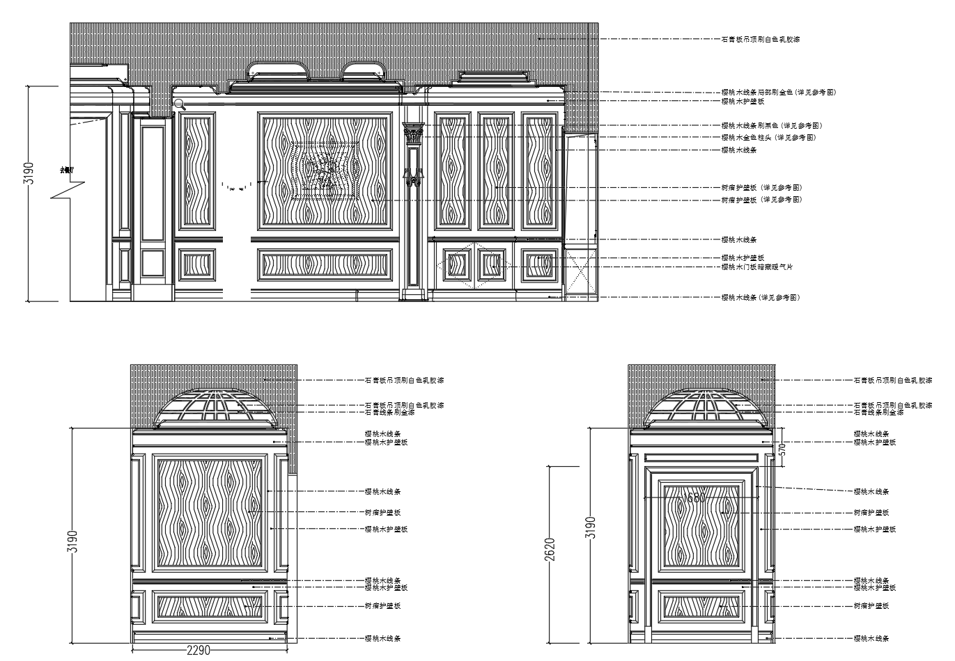 CAD墙板图cad施工图下载【ID:141303315】