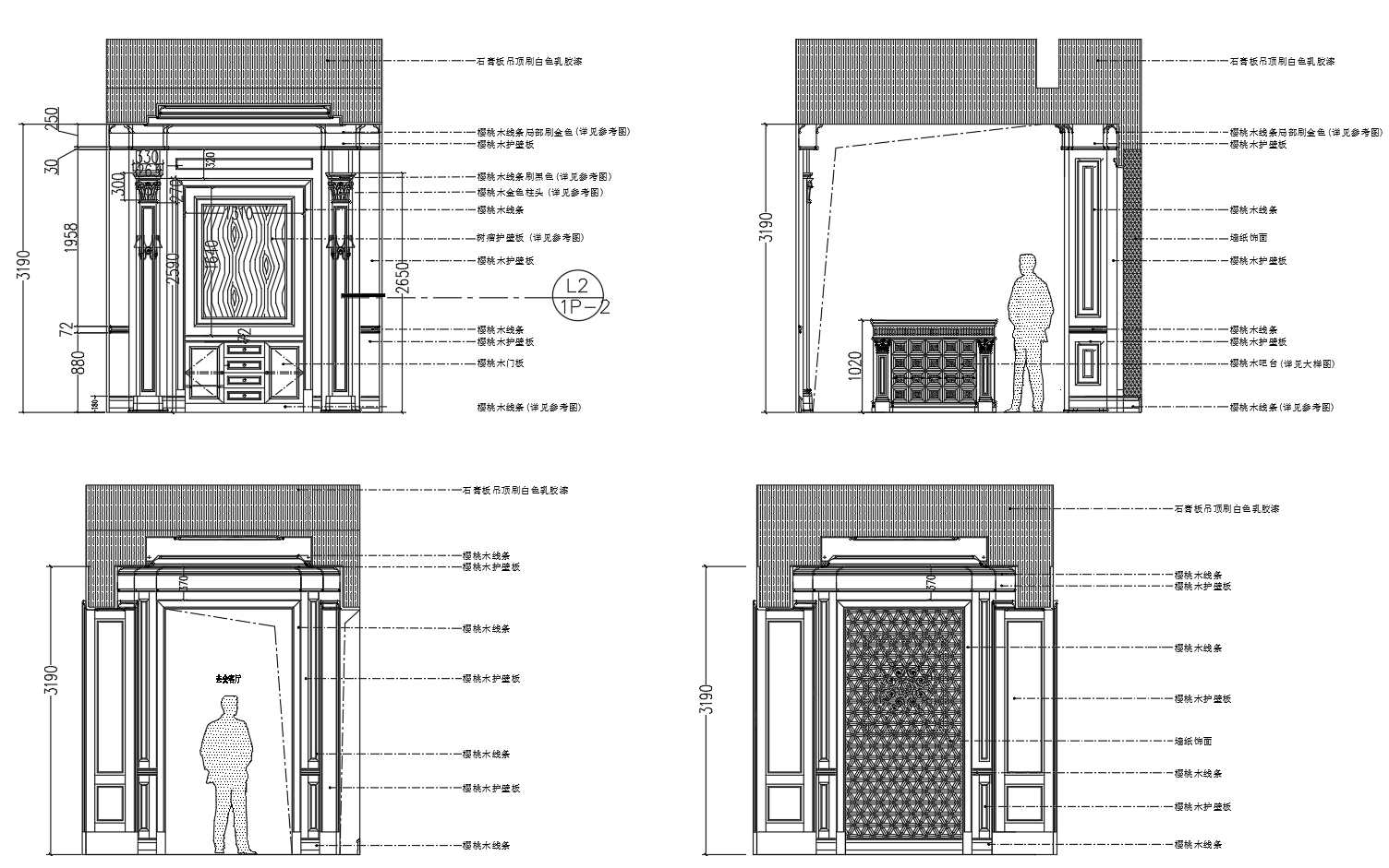 CAD墙板图cad施工图下载【ID:141303315】