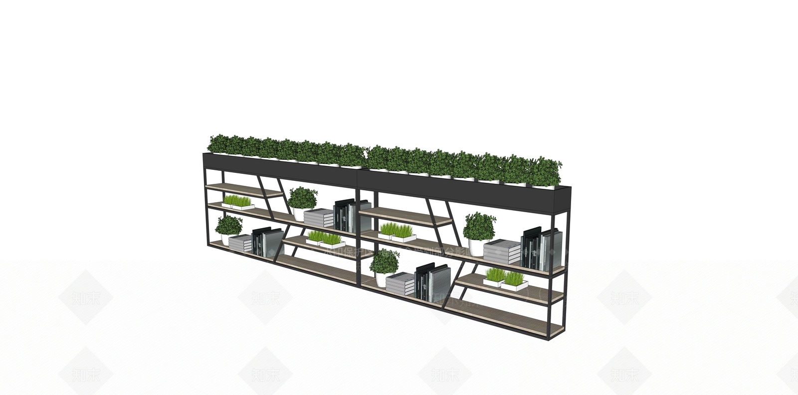 铁艺置物架花架植物架SU模型下载【ID:241321091】