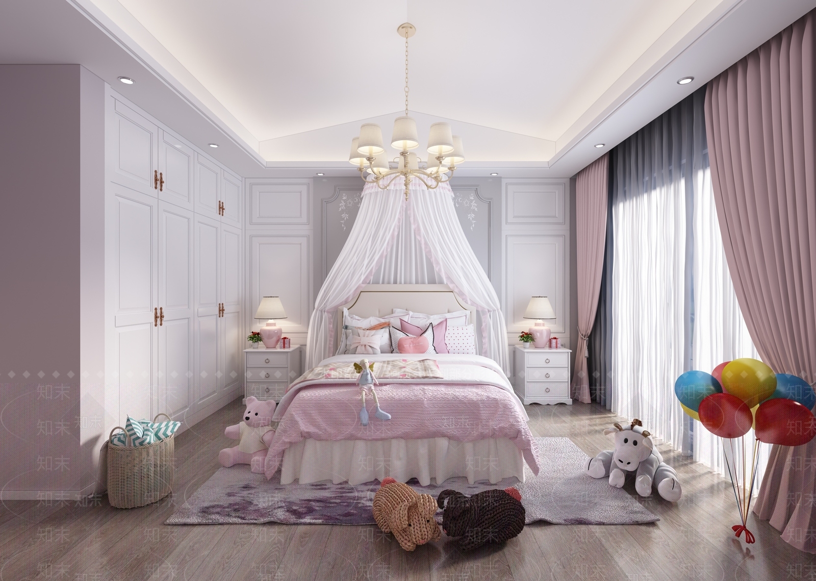 简欧公主房模型3D模型下载【ID:441323656】