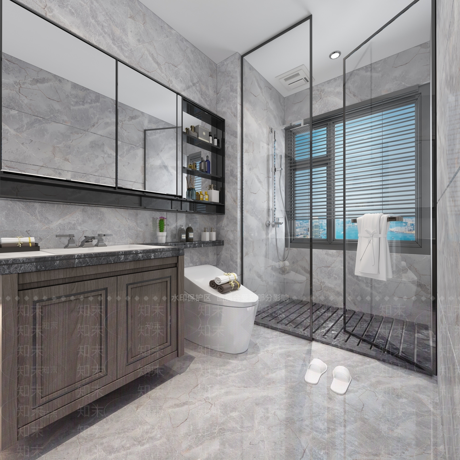 现代卫生间模型3D模型下载【ID:541323481】