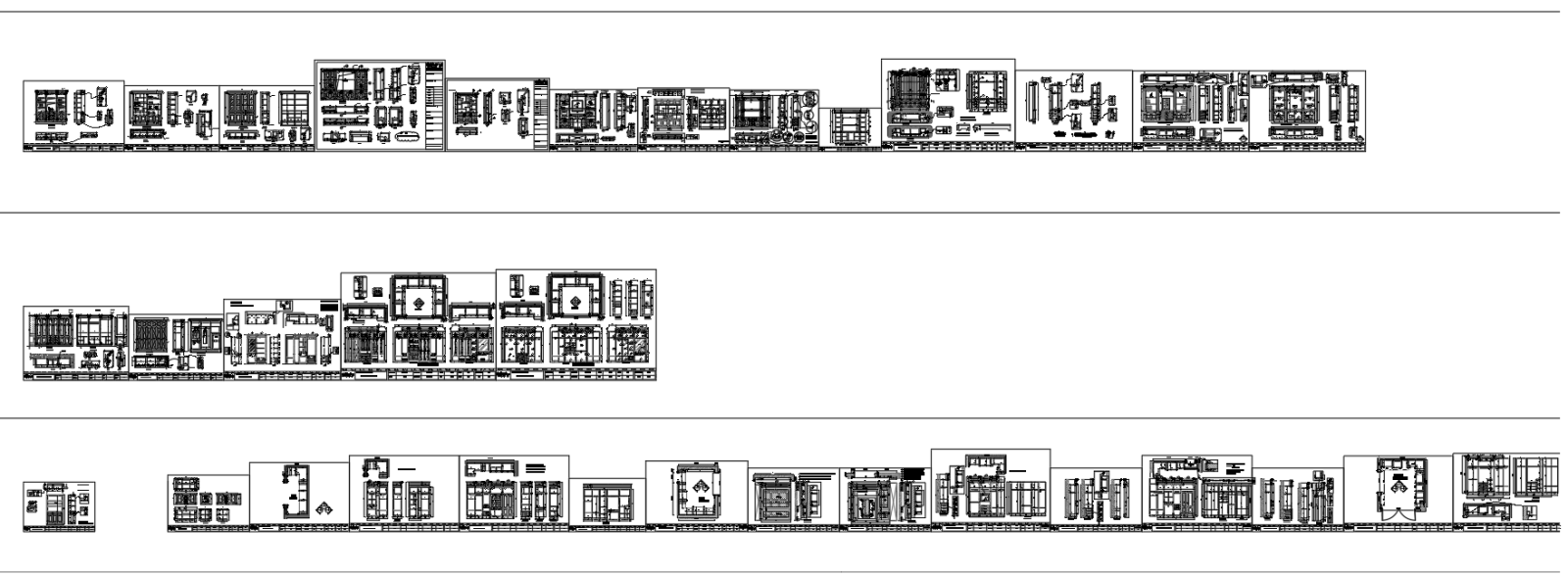 CAD常规整木家具图集cad施工图下载【ID:241324115】