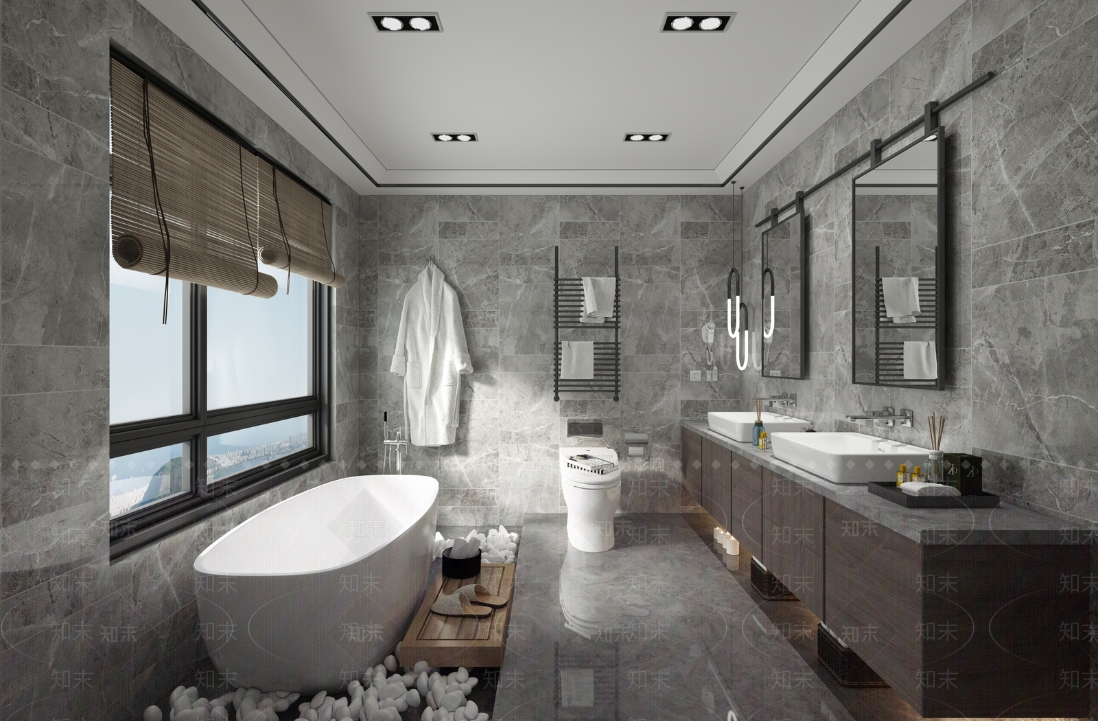 现代卫生间模型3D模型下载【ID:541324569】