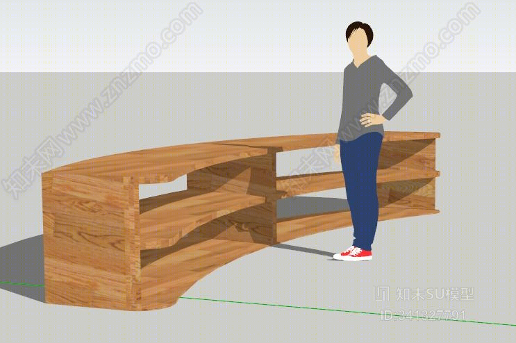 书柜SU模型下载【ID:341327791】