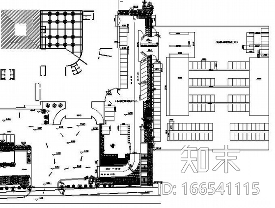 某大饭店室外地上车位及行车路线规划方案平面施工图下载【ID:166541115】
