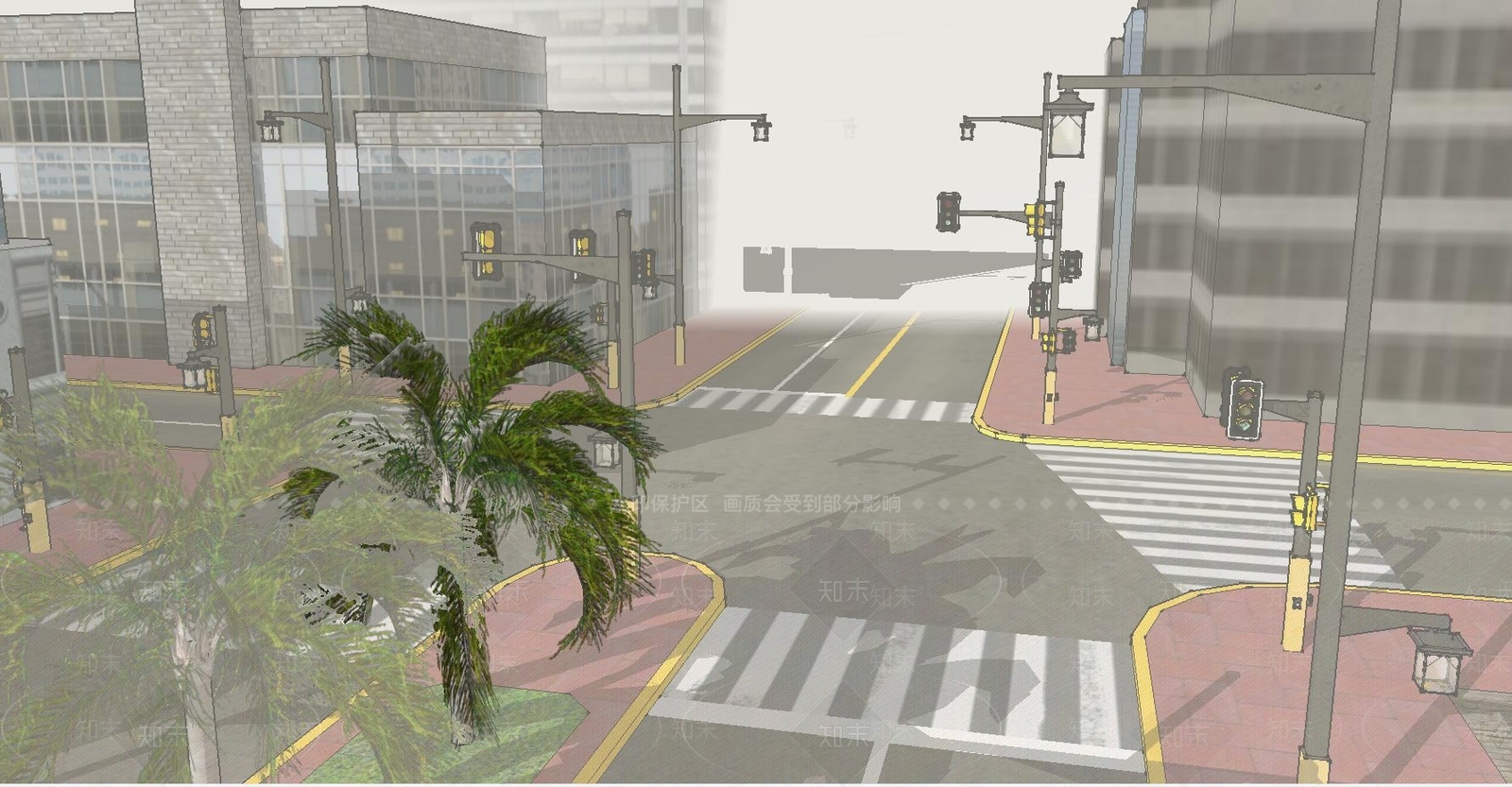 城市道路SU模型下载【ID:241332264】