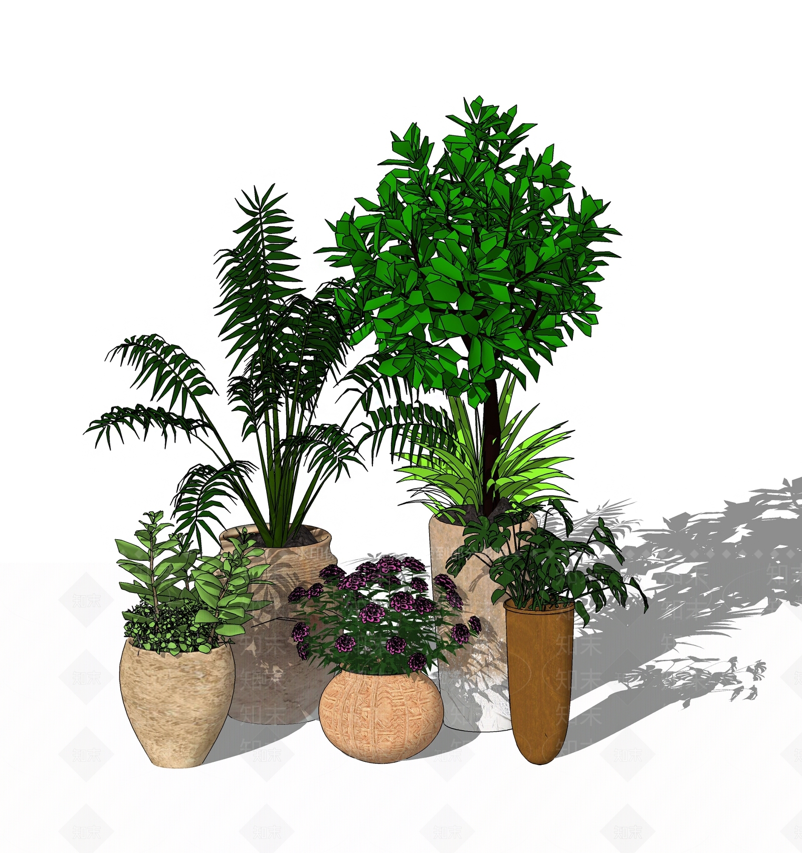 现代景观小品SU模型下载【ID:941334722】