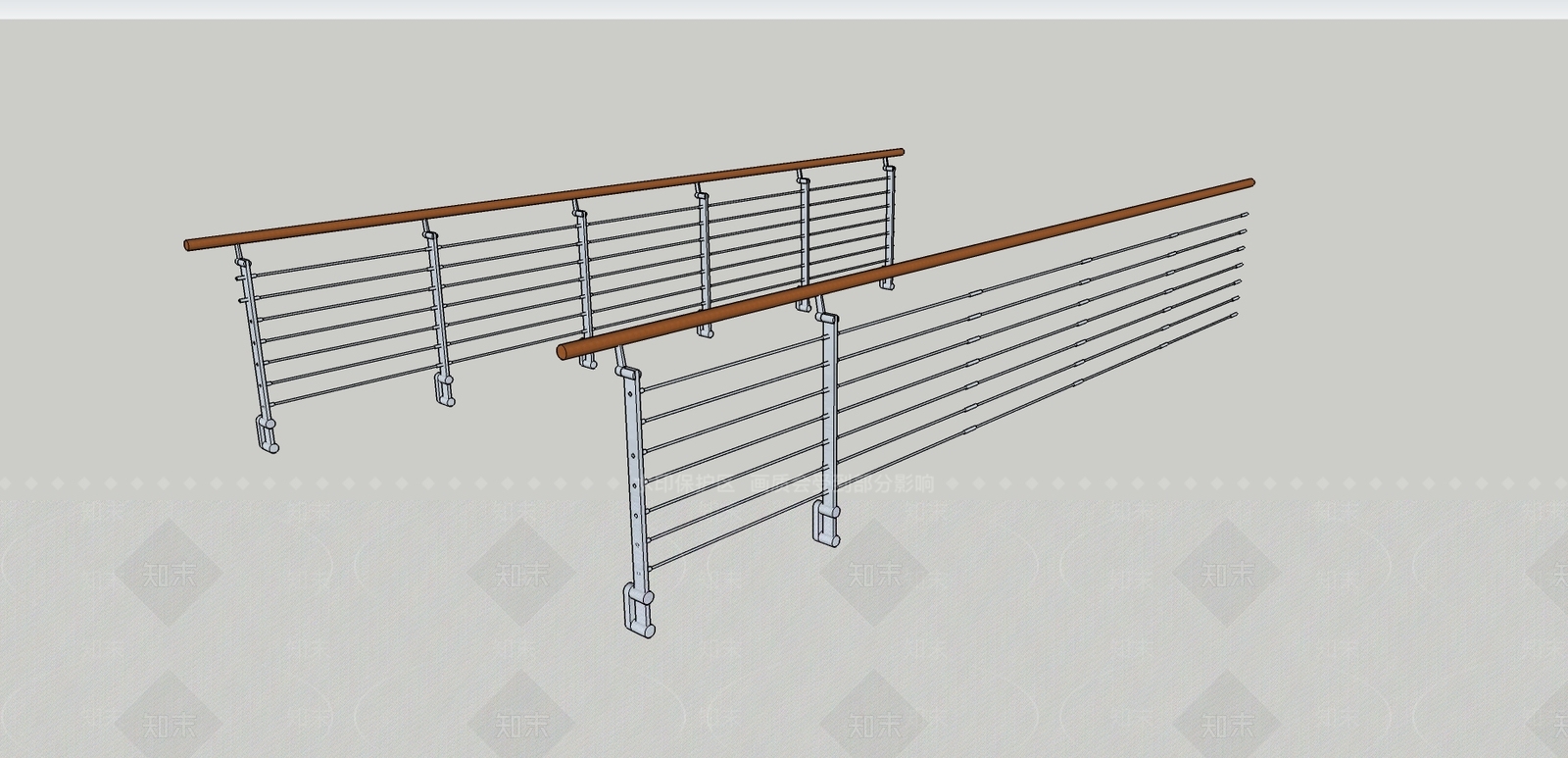 铁艺栏杆SU模型下载【ID:941338179】
