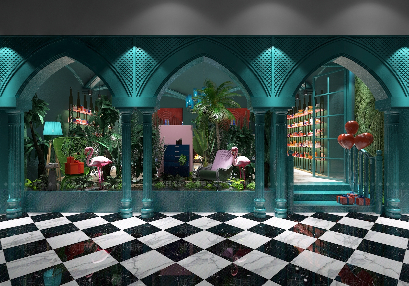 简欧风格专卖店3D模型下载【ID:641351984】