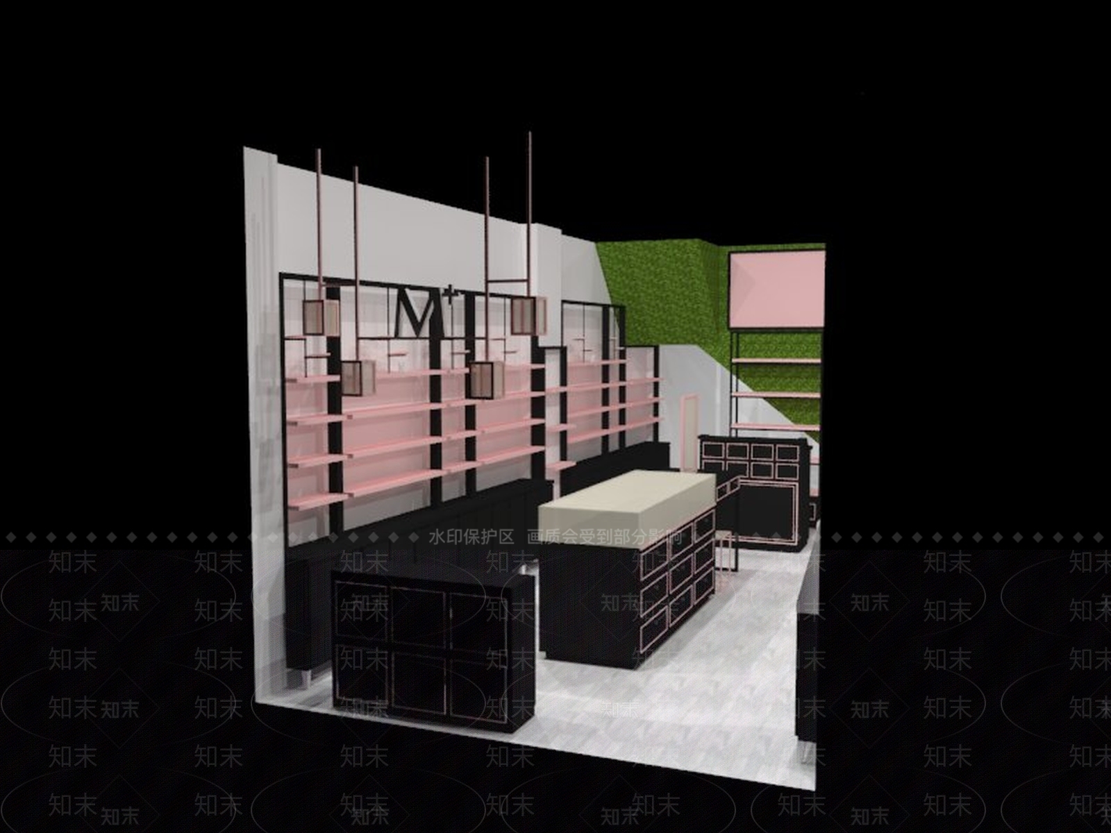 现代彩妆护肤店SU模型下载【ID:841352098】
