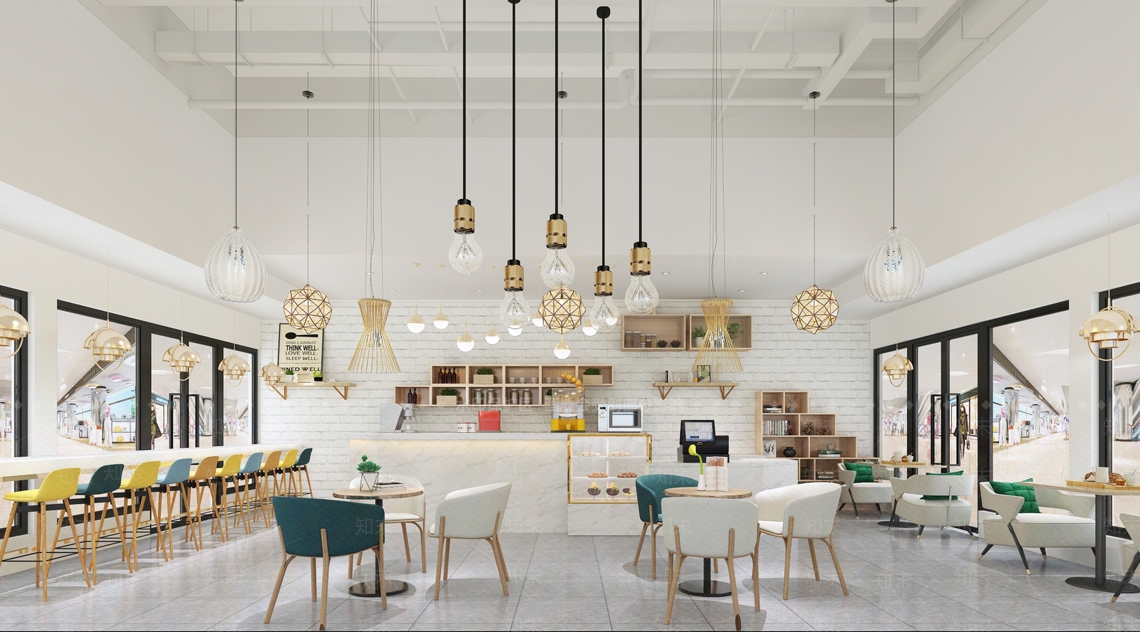 北欧饮品店3D模型下载【ID:341361170】