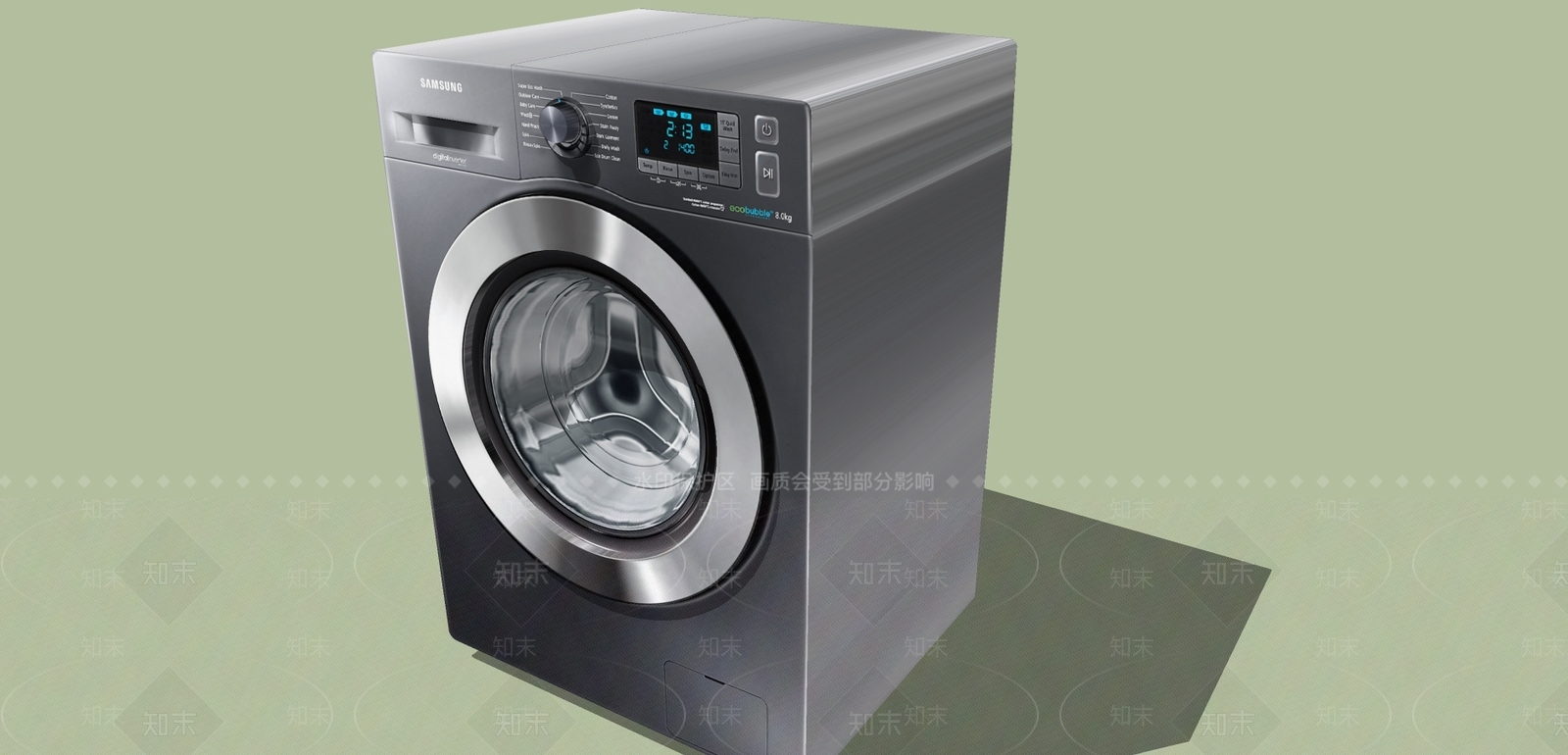 全自动滚筒洗衣机SU模型下载【ID:741364147】