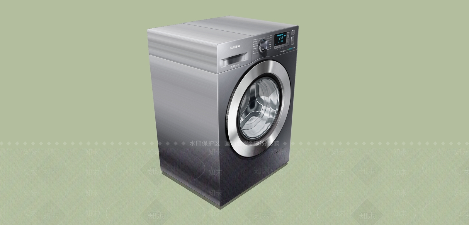 全自动滚筒洗衣机SU模型下载【ID:741364147】