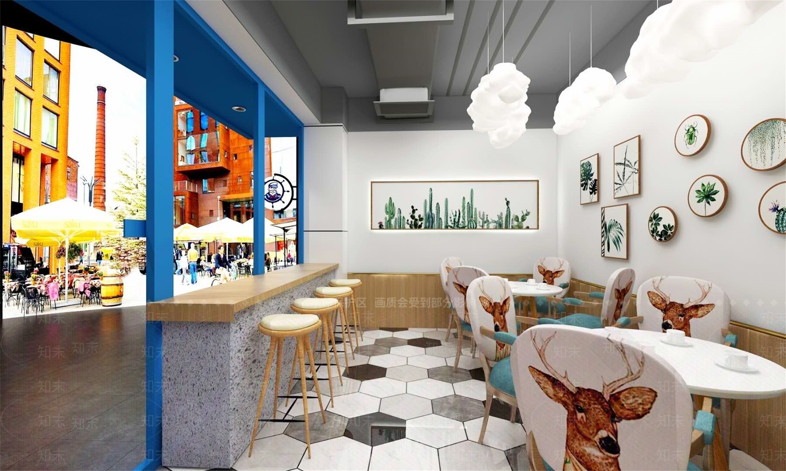 北欧茶饮空间设计3D模型下载【ID:341388150】