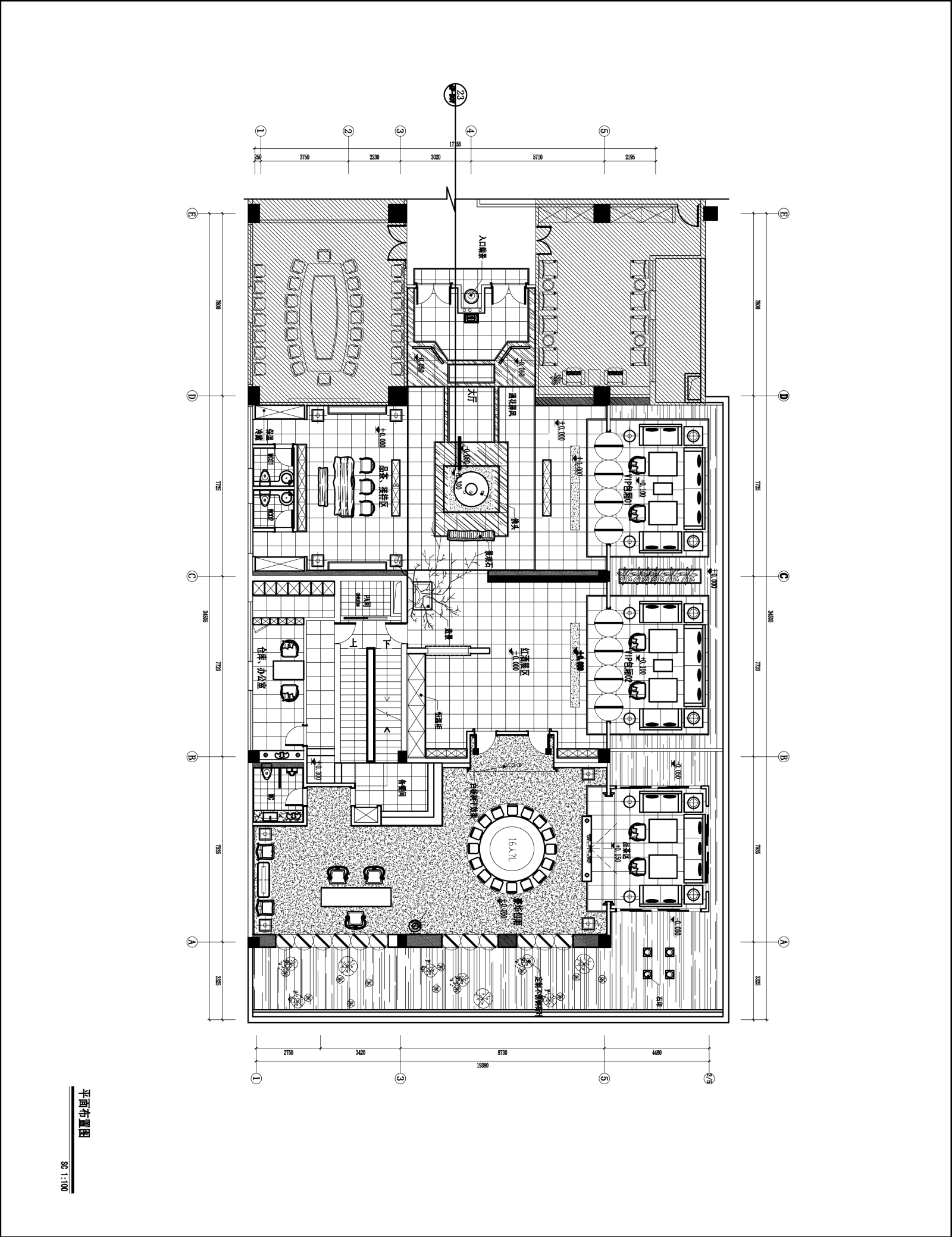 中式餐饮餐厅茶会所CAD+施工图cad施工图下载【ID:641404766】