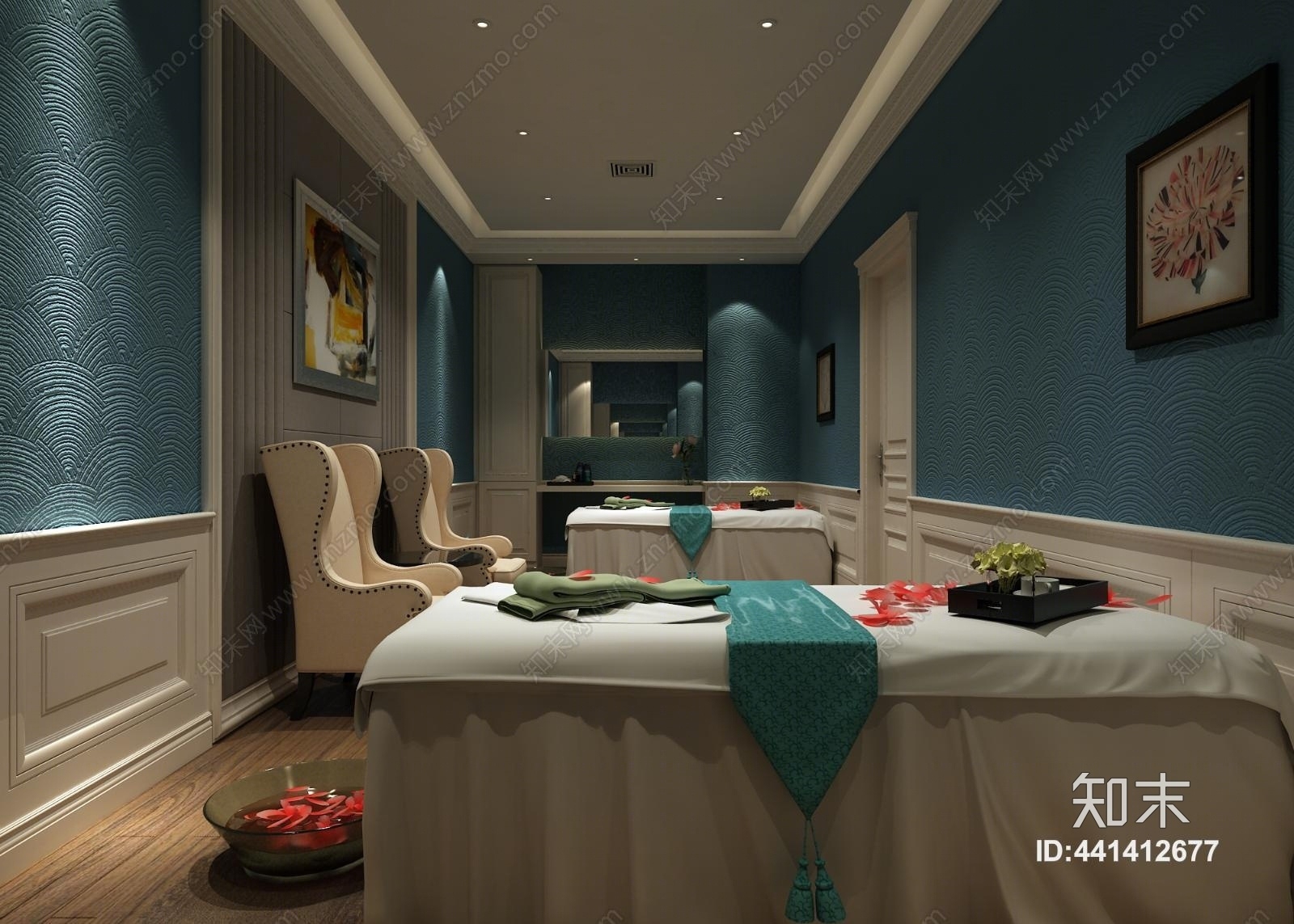 简欧SPA会所3D模型下载【ID:441412677】