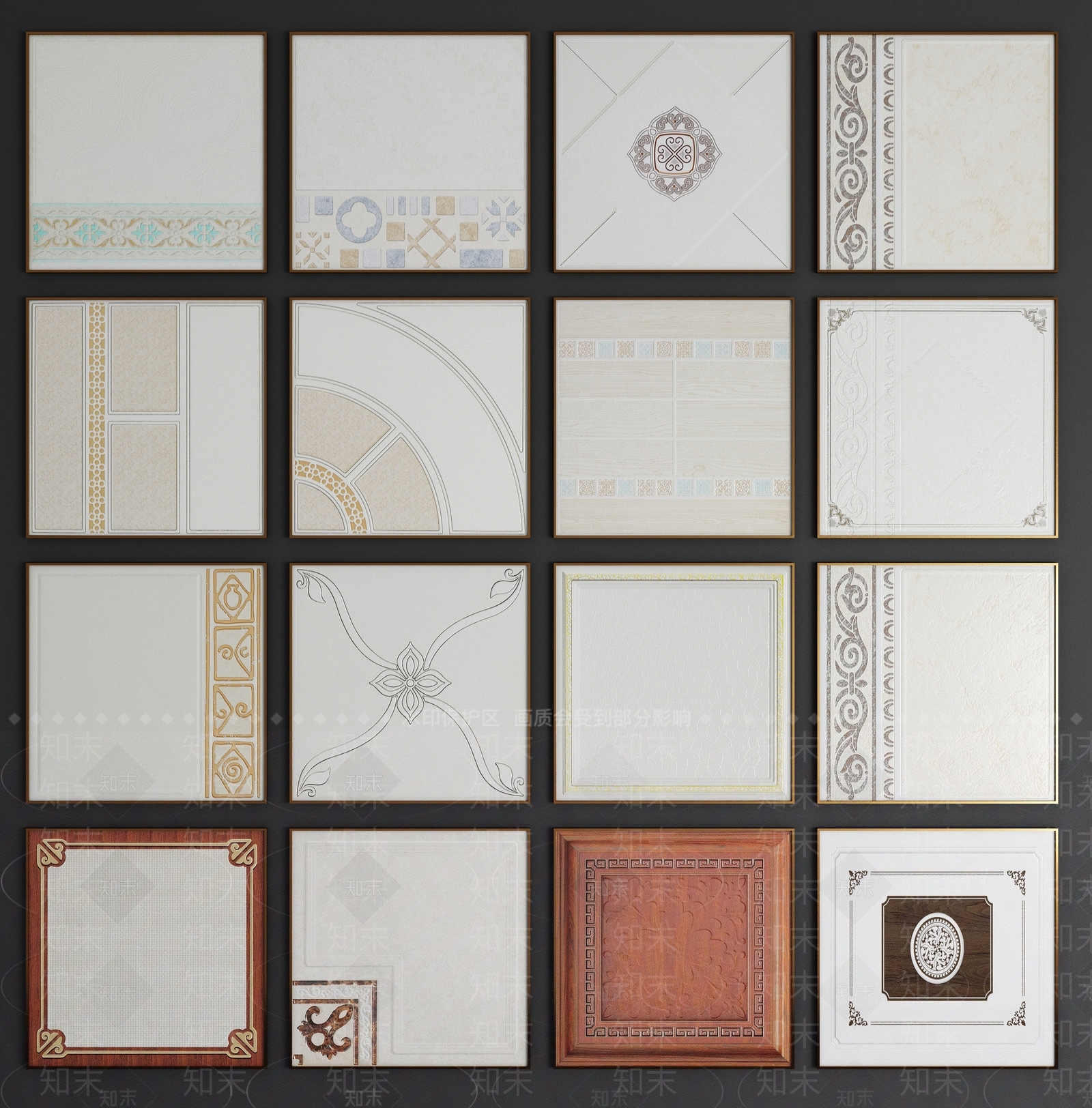 现代卫生间铝扣板吊顶3D模型下载【ID:541416499】