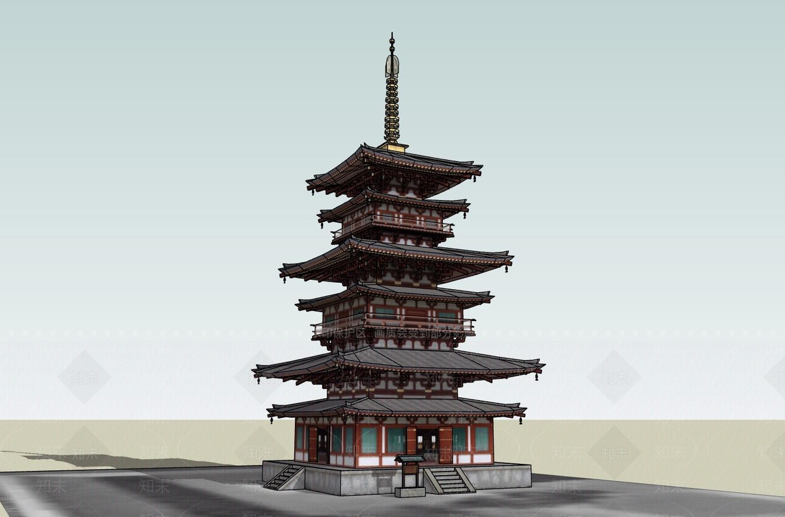大雄宝殿SU模型下载【ID:341421668】