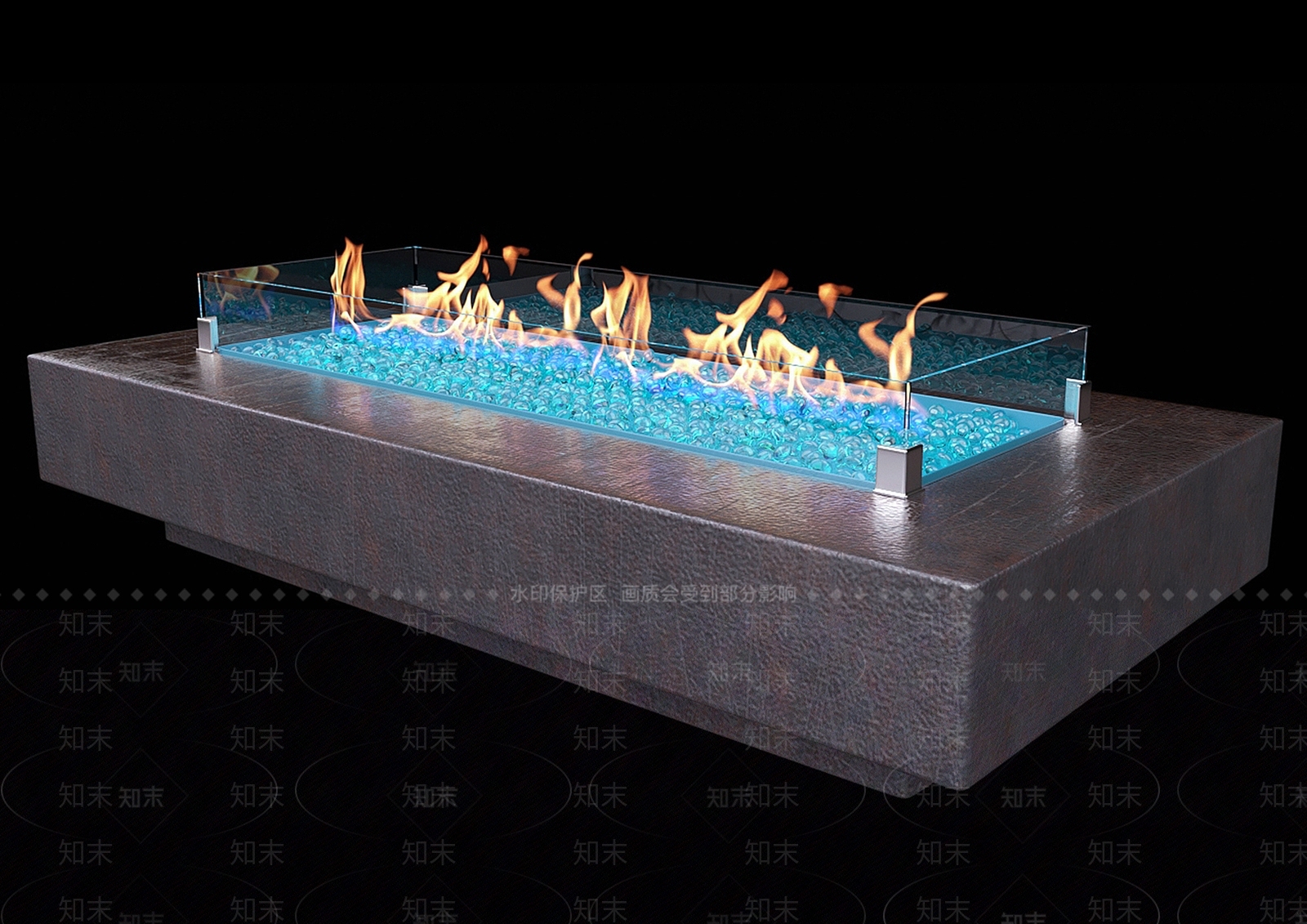 现代壁炉火焰模型3D模型下载【ID:641425467】