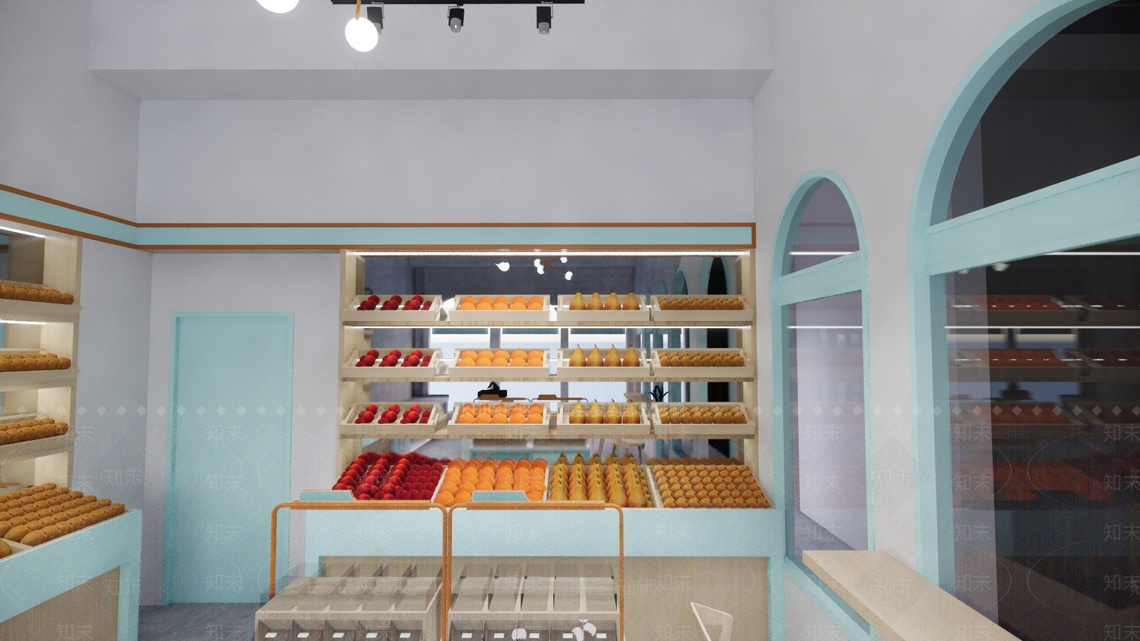 现代水果健康专卖店SU模型下载【ID:141428971】