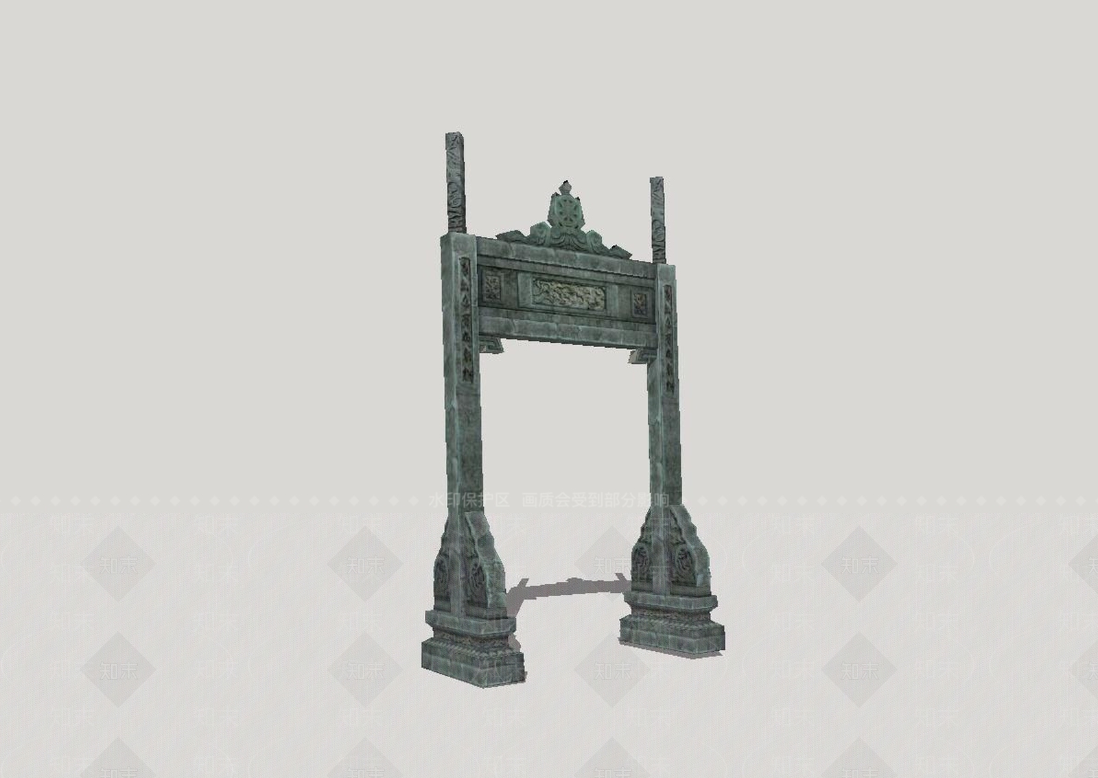 中式古典大门SU模型下载【ID:941464142】