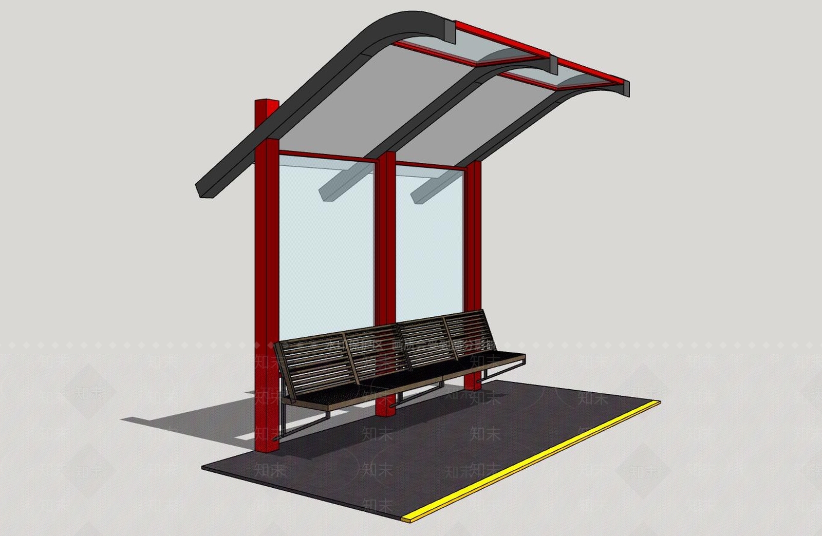 公交车站牌SU模型下载【ID:141464993】