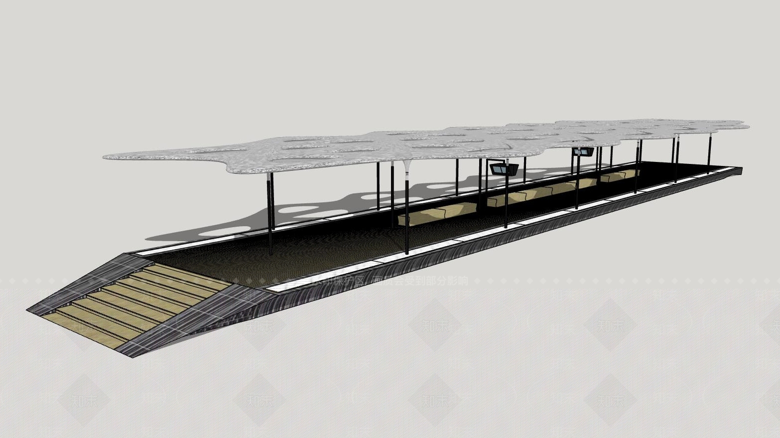 公交车站牌SU模型下载【ID:141465903】