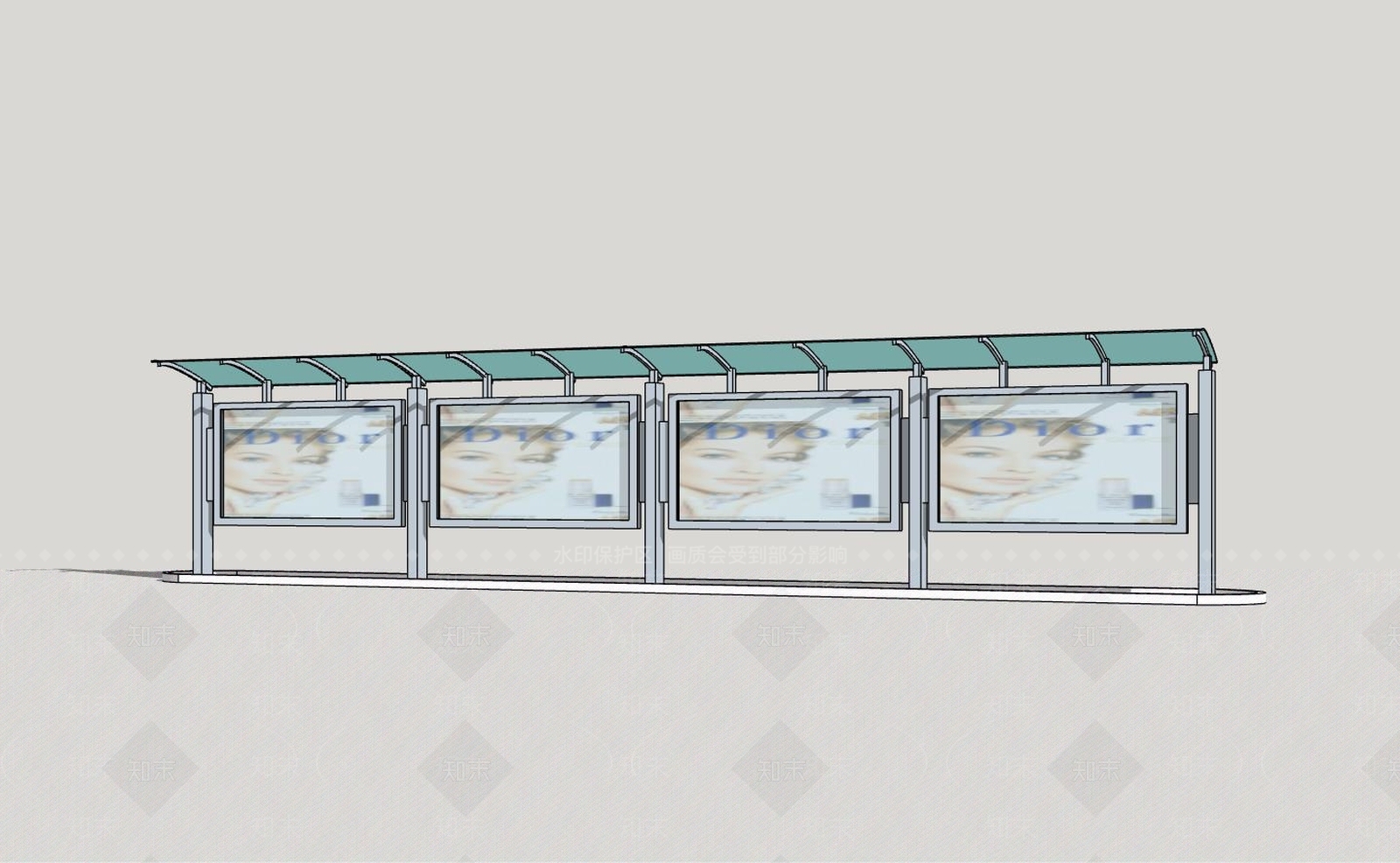 公交车站牌SU模型下载【ID:341465706】