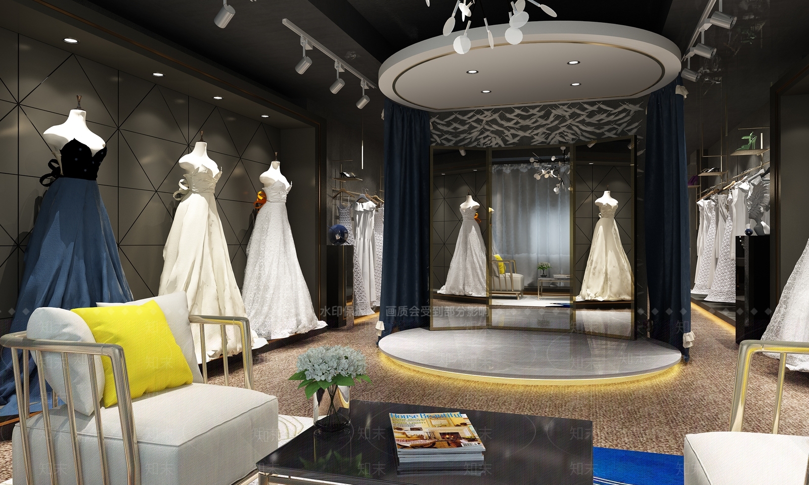 现代婚纱摄影店3D模型下载【ID:541477521】