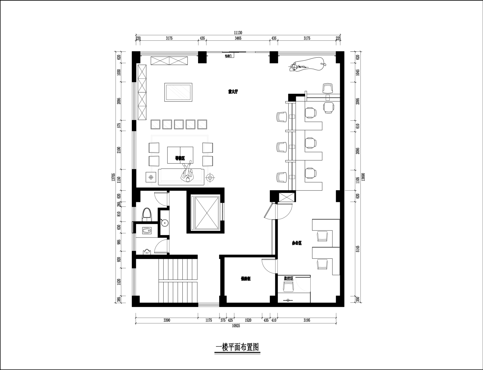 典当行混搭风格cad施工图下载【ID:741478771】