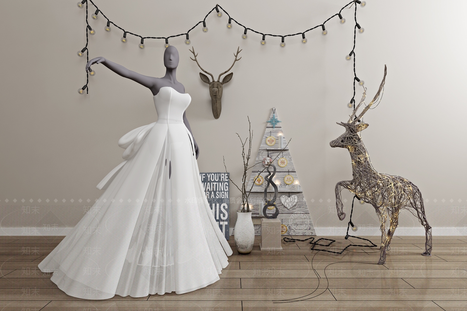 现代橱窗摆件3D模型下载【ID:541481547】