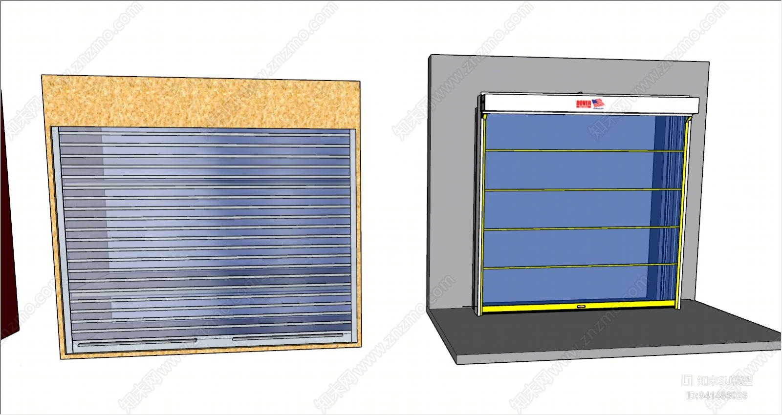 卷帘门SU模型下载【ID:941486026】