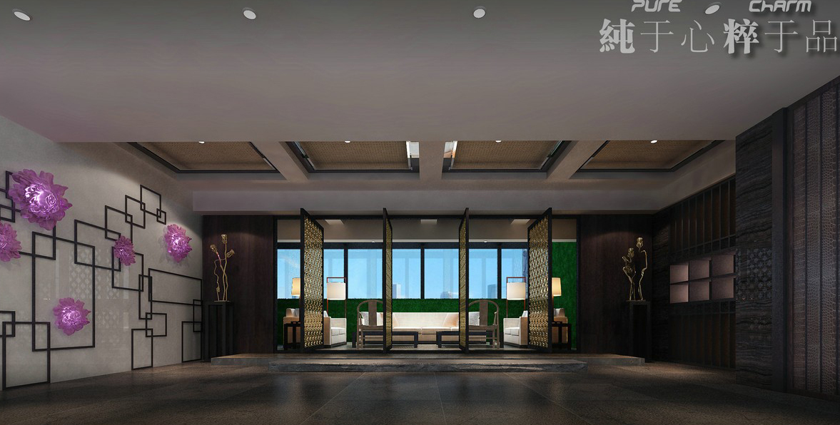 中式茶餐厅餐饮空间案例（施工图+效果图）cad施工图下载【ID:641491722】