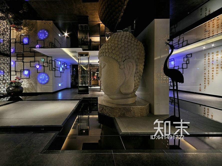 中式茶餐厅餐饮空间案例（施工图+效果图）cad施工图下载【ID:641491722】