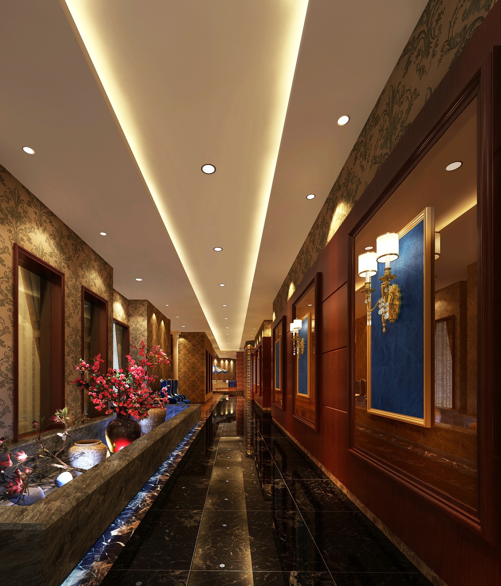 欧式咖啡厅餐饮空间案例（施工图+效果图）cad施工图下载【ID:641493778】