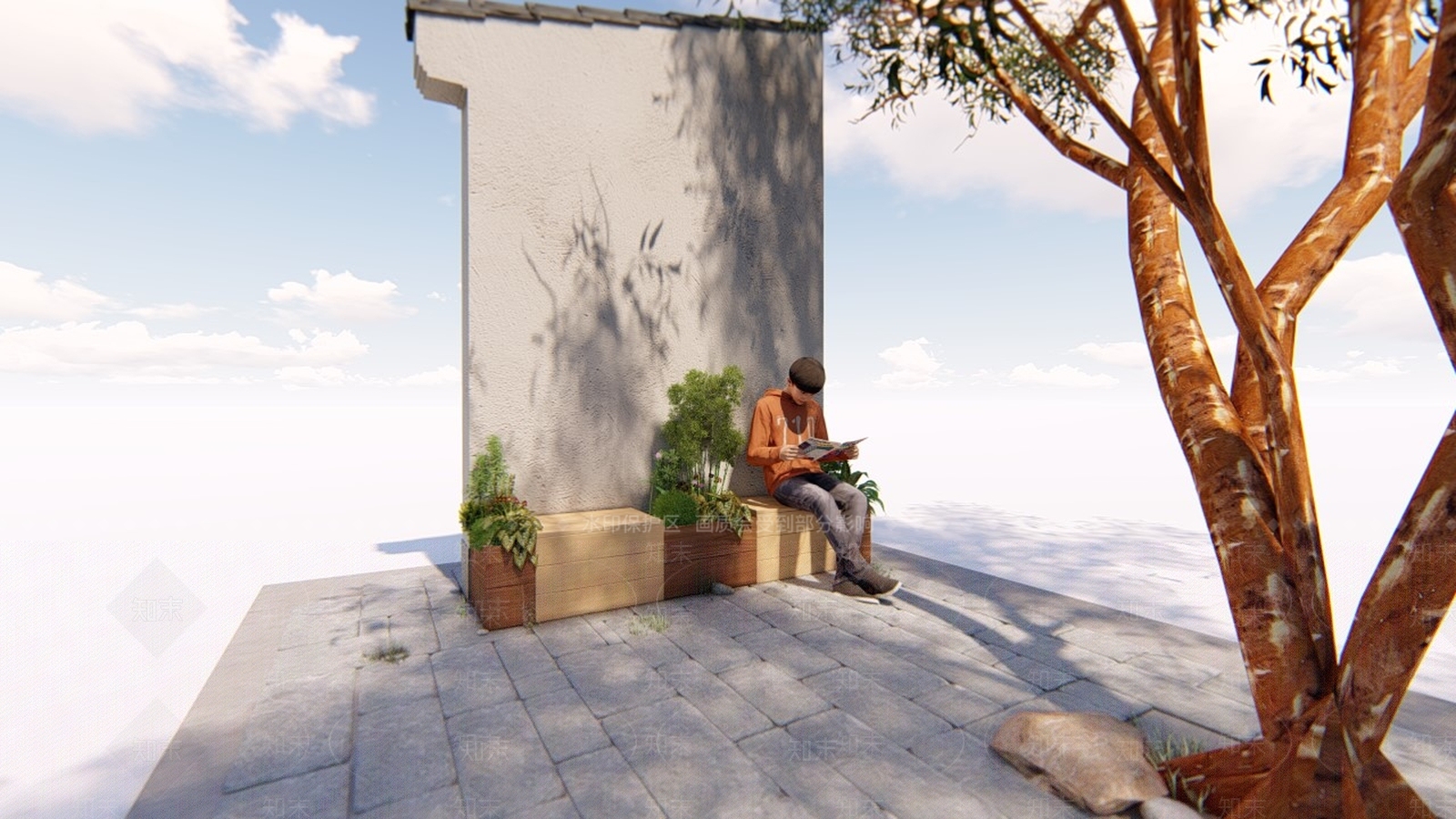 乡村景观小品SU模型下载【ID:541501983】